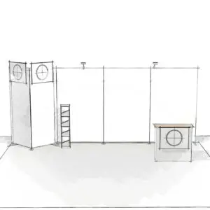 Gabarits pour stand 4 panneaux plus réserve