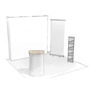 Gabarits Kits d'exposition tout en un courbe
